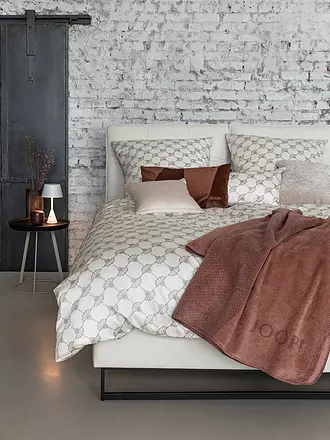 JOOP | Linge de lit en satin 2x 70x90cm/200x200cm CORNFLOWER DOUBLE Gris | beige